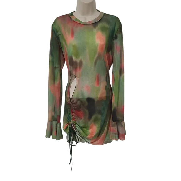 Fashion Nova Olivia Cut Out Mesh Cover Up Dress NWT - Picture 4 of 6